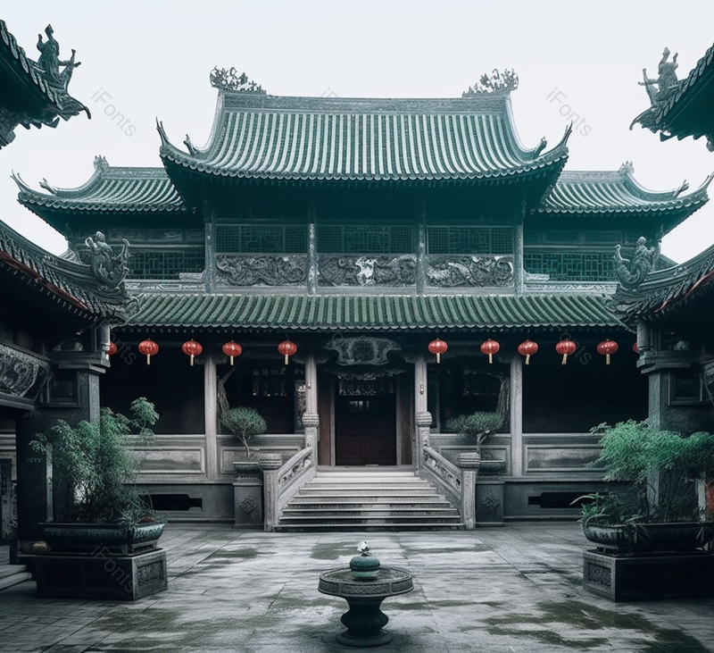 湖光会馆戏楼中国文化建筑旅游景点室外无人的场景图像摄影,高清,摄影图,摄影图片,图片大全,摄影图免费下载